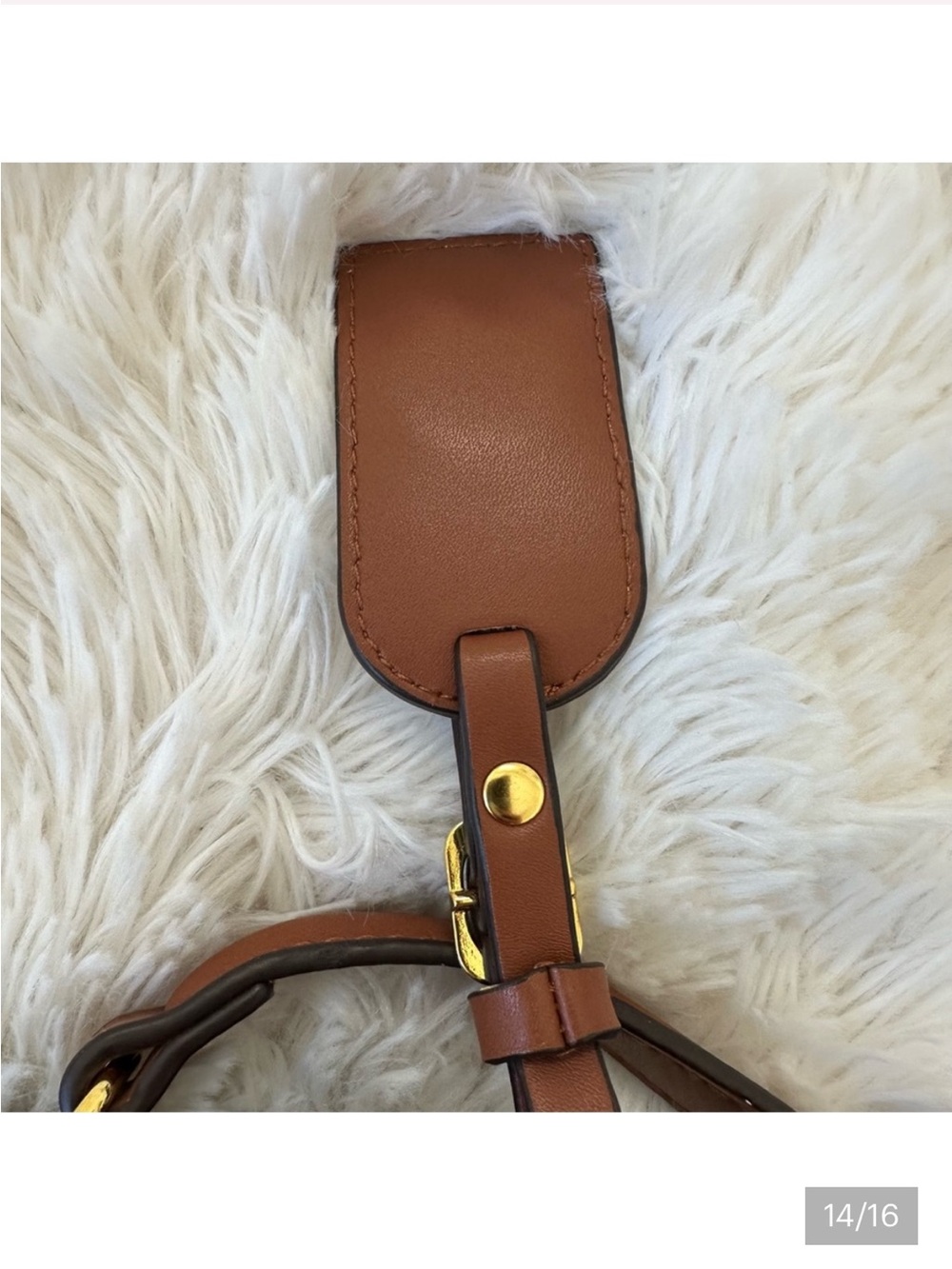 Fany Road - Olive Green Suede Shoulder Bag with Brown Leather Trim NWOT - Picture 12 of 14